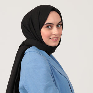 Organik Pamuk Şal - Siyah