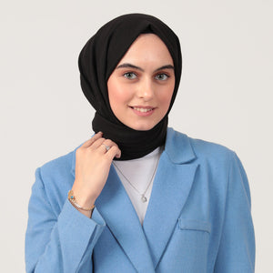 Organik Pamuk Şal - Siyah