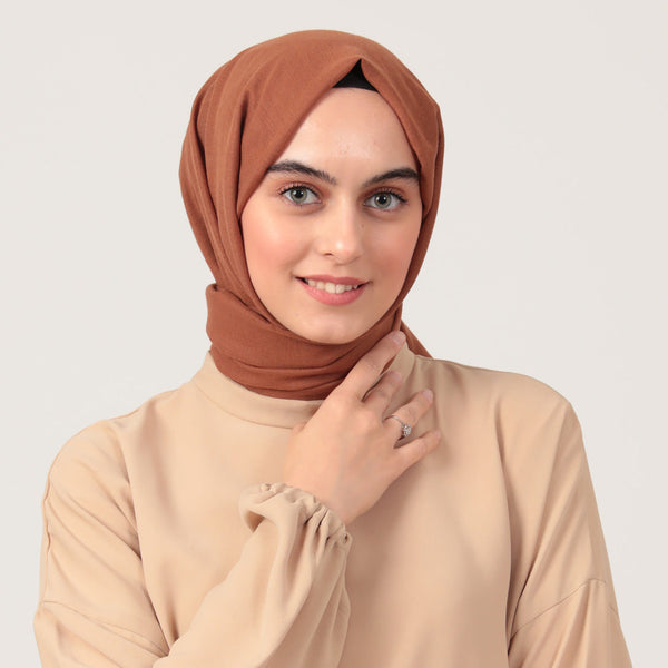 Organik Pamuk Şal - Tarçın