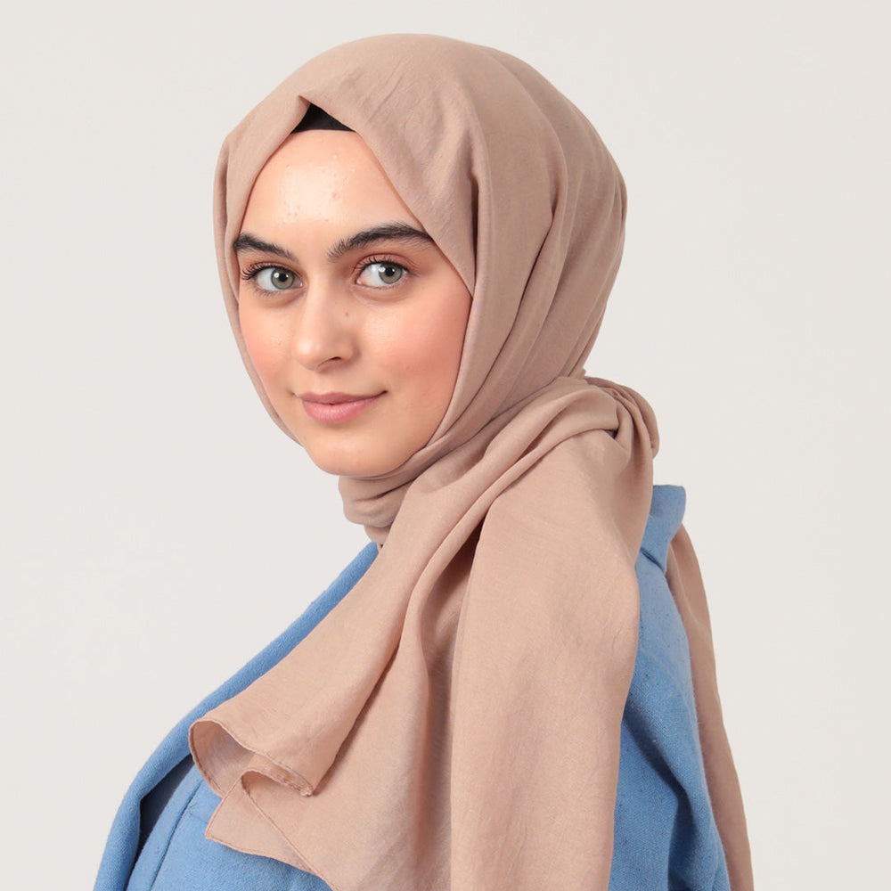 Organik Pamuk Şal - Vizon