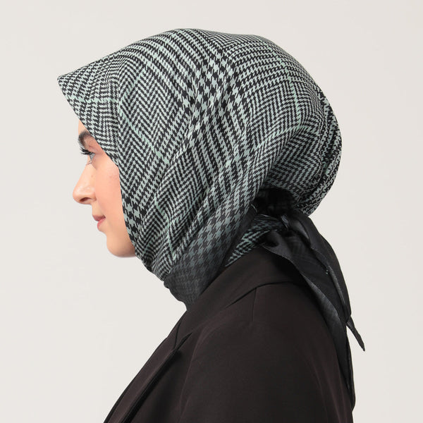 Pamuk İpek Eşarp - Atkı Desen - Çağla Yeşili