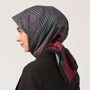 Pamuk İpek Eşarp - Atkı Desen - Fuşya