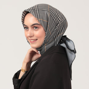 Pamuk İpek Eşarp - Atkı Desen - Latte