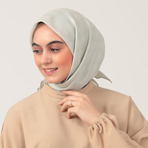 Pamuk İpek Eşarp - Dama Desen - Bej