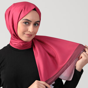 Pamuk İpek Şal - Düz Renk Şal - Fuşya