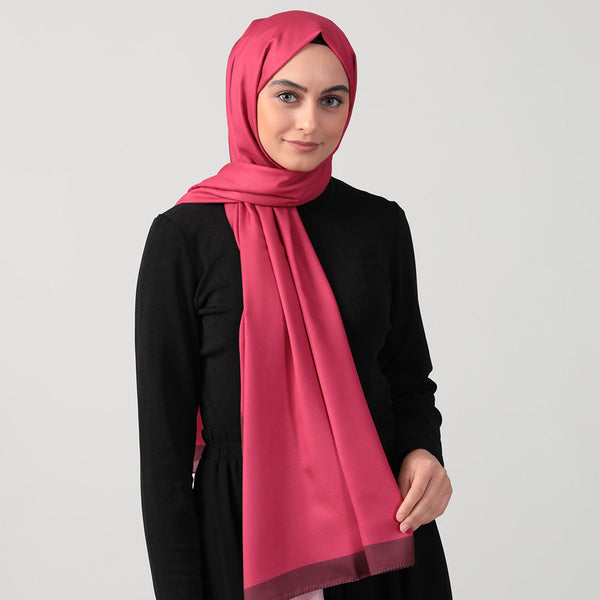 Pamuk İpek Şal - Düz Renk Şal - Fuşya