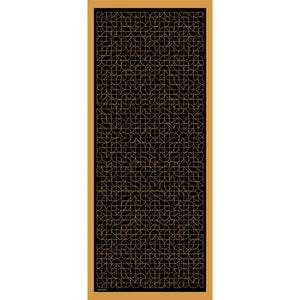 Pamuk İpek Şal - Geometrik Desen - Siyah Gold
