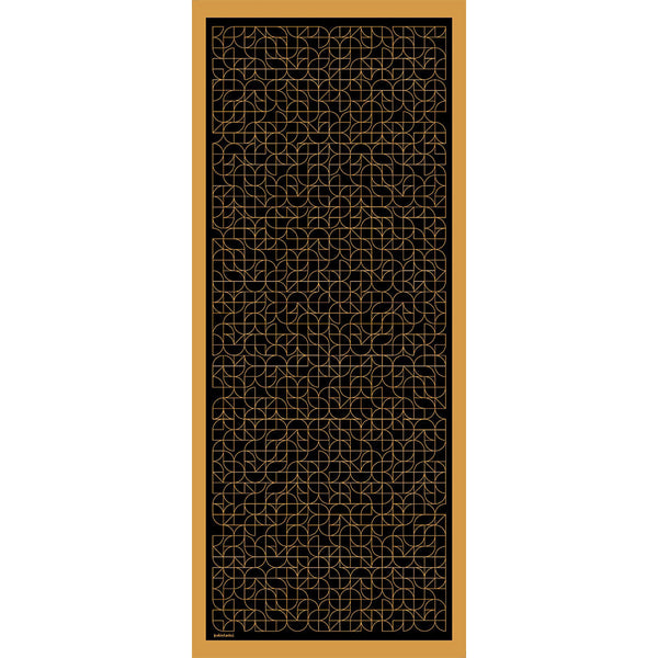 Pamuk İpek Şal - Geometrik Desen - Siyah Gold