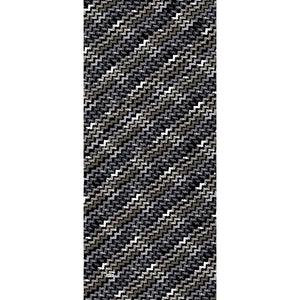 Pamuk İpek Şal - Zigzag Desen - Füme