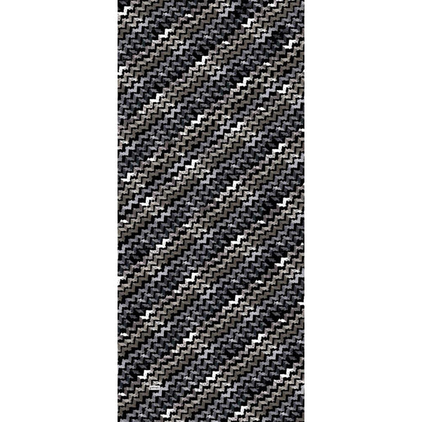 Pamuk İpek Şal - Zigzag Desen - Füme