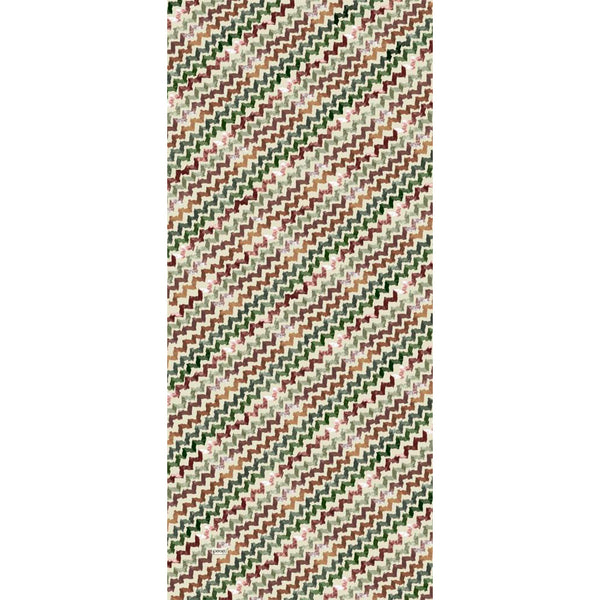 Pamuk İpek Şal - Zigzag Desen - Haki