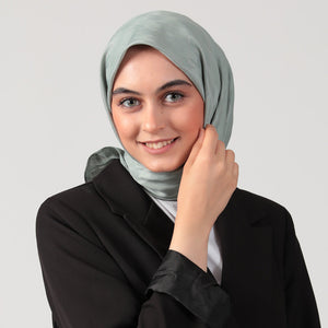 Pamuk Jakar - Büyük Kazayağı Desen Eşarp - Mint