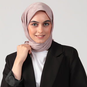 Pamuk Jakar - Büyük Kazayağı Desen Eşarp - Pudra