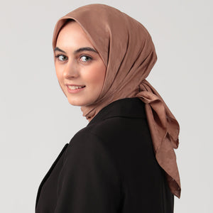 Pamuk Jakar - Büyük Kazayağı Desen Eşarp - Sütlü Kahve