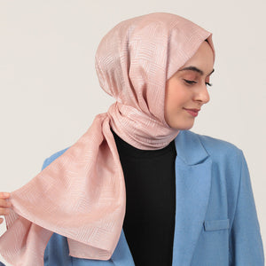 Pamuk Jakar Çizgi Desen Şal - Pinko