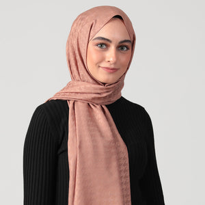 Pamuk Jakar - Kazayağı Şal - Karamel