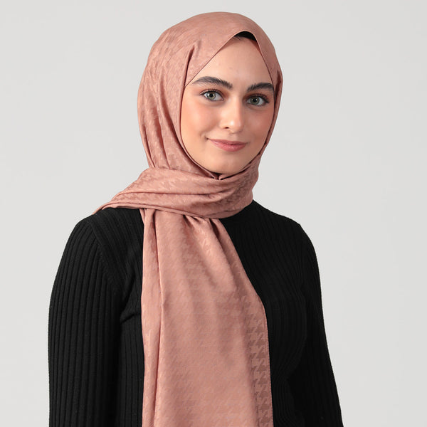 Pamuk Jakar - Kazayağı Şal - Karamel