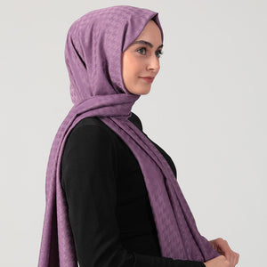 Pamuk Jakar - Kazayağı Şal - Leylak