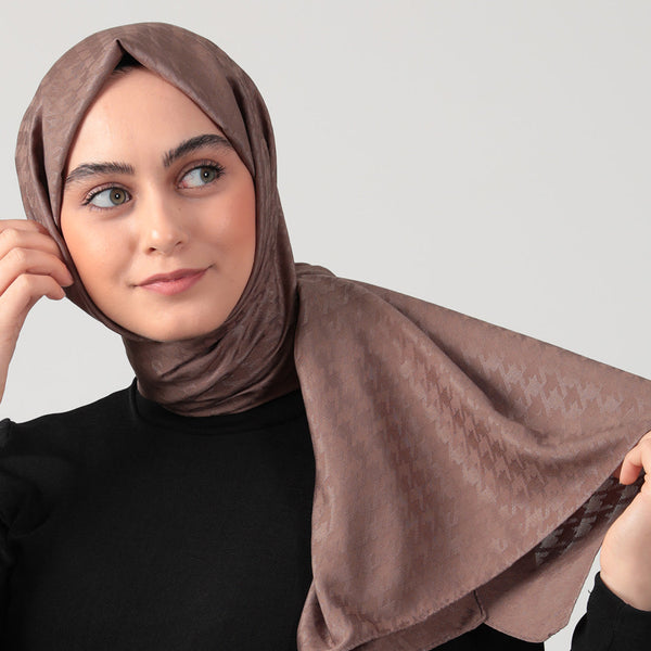 Pamuk Jakar - Kazayağı Şal - Vizon