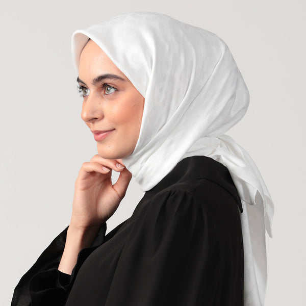 Pamuk Jakar - Leopar Desen Eşarp - Beyaz