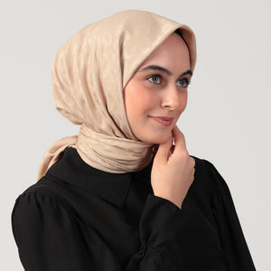 Pamuk Jakar - Leopar Desen Eşarp - Gold