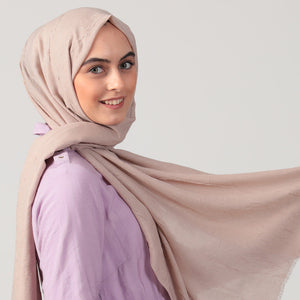 Pamuk Kraş Şal - Vizon