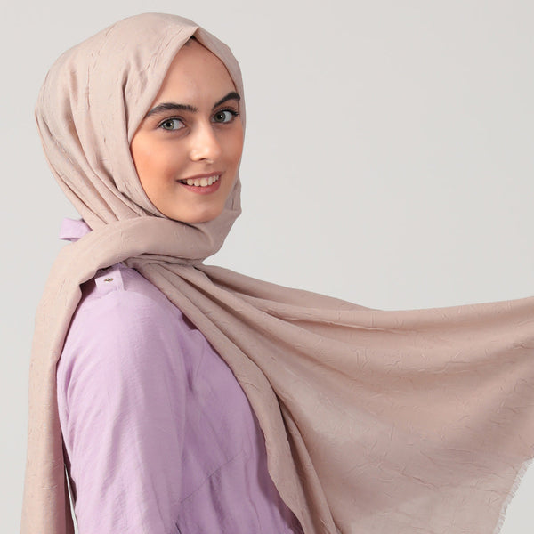 Pamuk Kraş Şal - Vizon