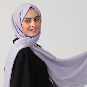 Pamuk Vual Şal - Açık Lila