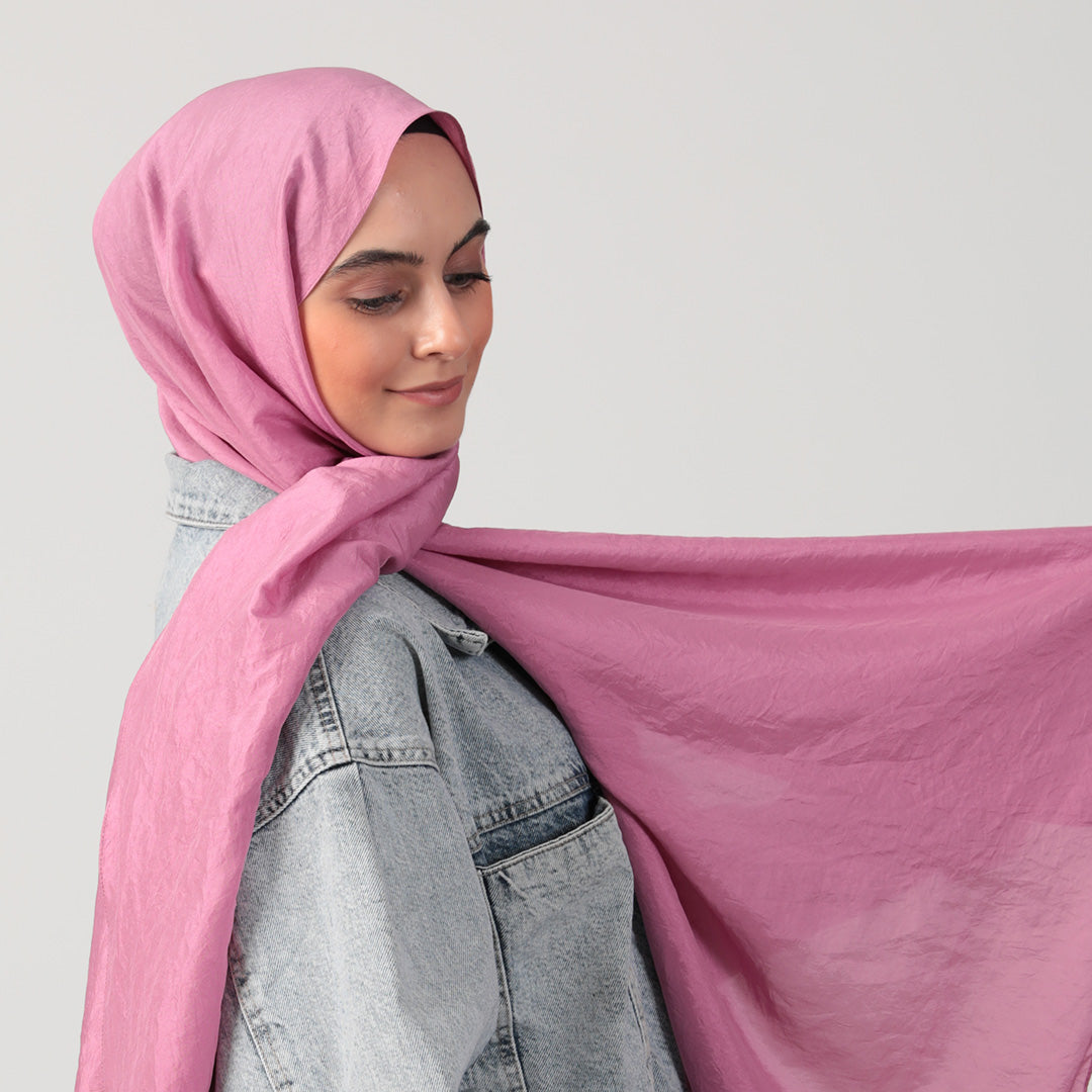 Pamuk Vual Şal - Leylak