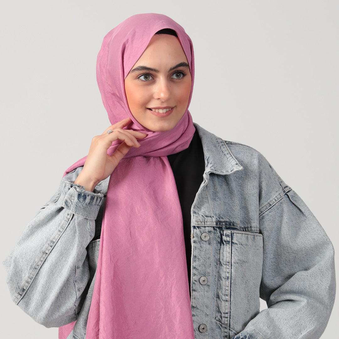 Pamuk Vual Şal - Leylak