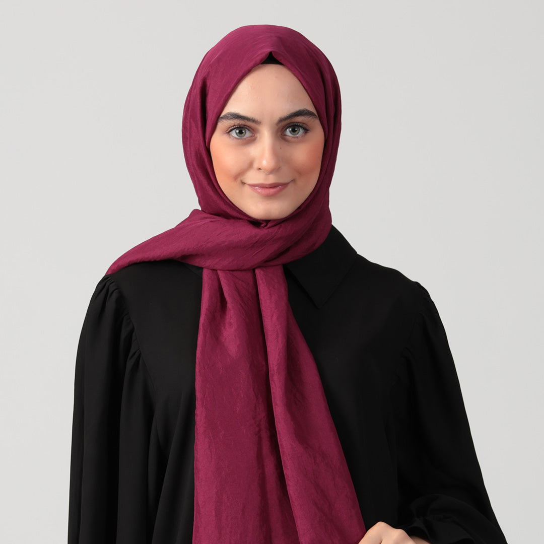 Pamuk Vual Şal - Mürdüm