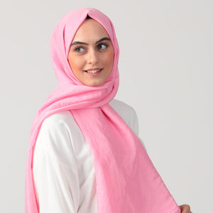 Pamuk Vual Şal - Pembe