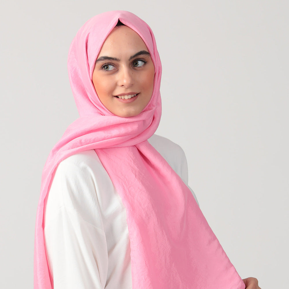 Pamuk Vual Şal - Pembe