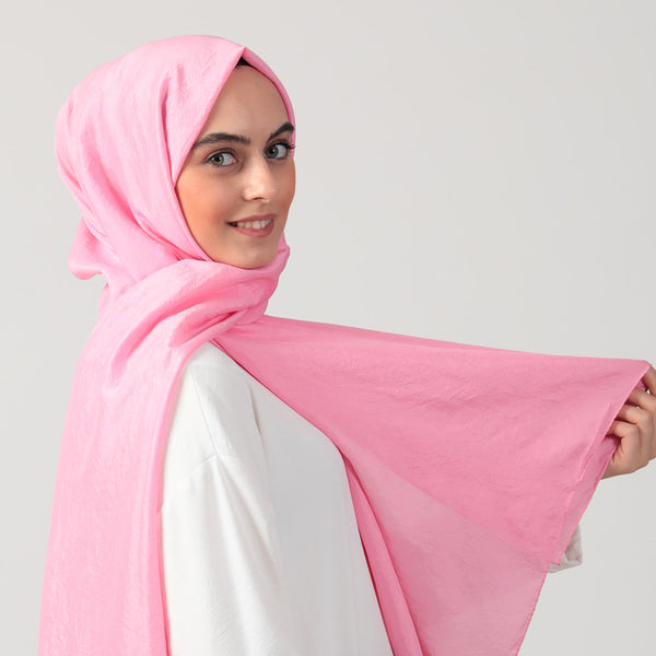 Pamuk Vual Şal - Pembe