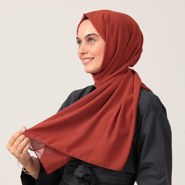 Şifon Şal - Kiremit