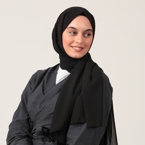 Şifon Şal - Siyah