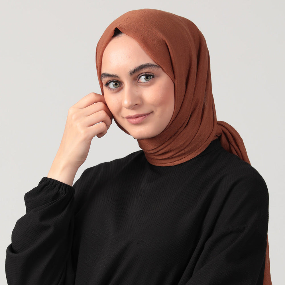 Ultra İnce Şal - Koyu Kahve