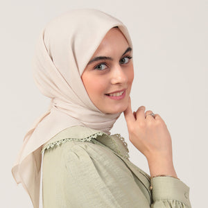 Yazlık Denim Eşarp - Ekru