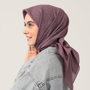 Yazlık Denim Eşarp - İncir Moru