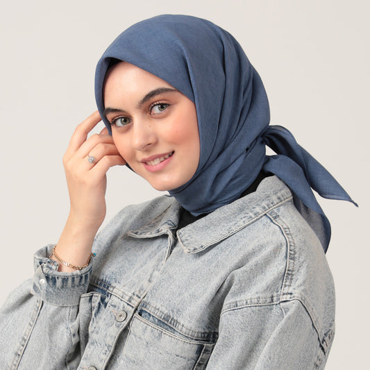 Yazlık Denim Eşarp - İndigo