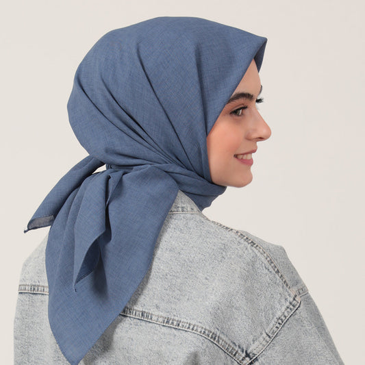 Yazlık Denim Eşarp - İndigo
