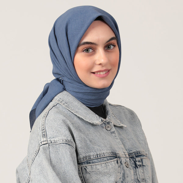 Yazlık Denim Eşarp - İndigo