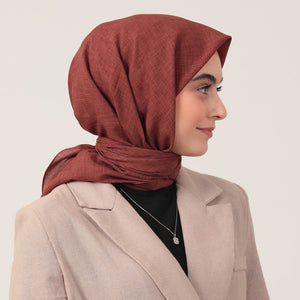 Yazlık Denim Eşarp - Kiremit