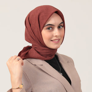 Yazlık Denim Eşarp - Kiremit