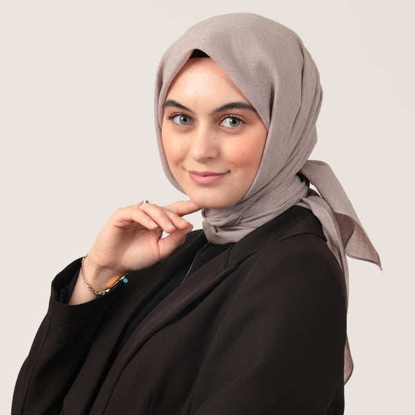 Yazlık Denim Eşarp - Koyu Taş