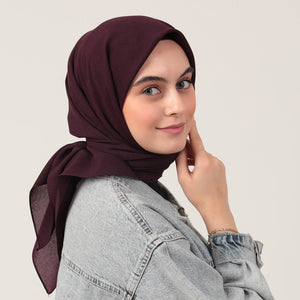 Yazlık Denim Eşarp - Mor