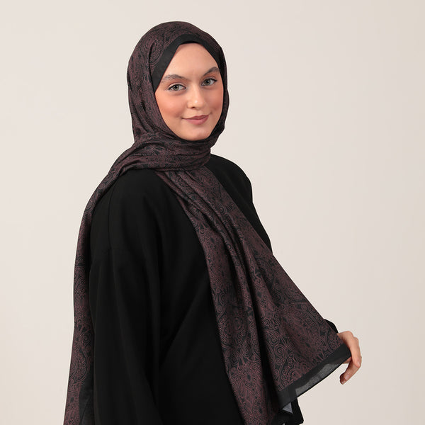 Pamuk İpek Şal - Mandala Desen - Marshall