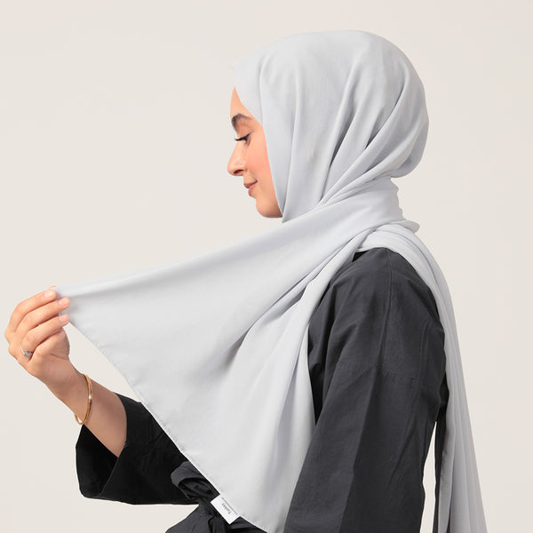 Şifon Şal - Buz Beyazı