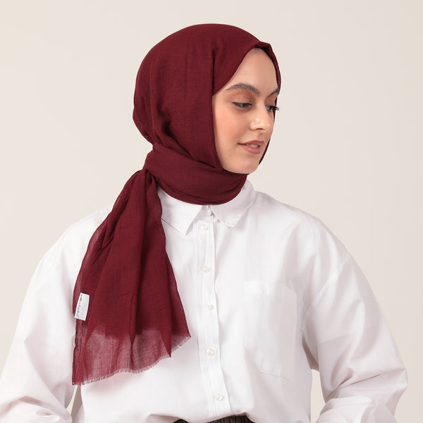 Ultra İnce Şal - Bordo