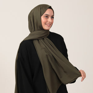 Soft Pamuk Şal - Haki Yeşili